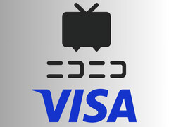 Videodeelsite Niconico en Visa-logo&#039;s (bron: Niconico, Visa)