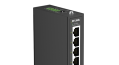De DIS-100E-05 biedt vier Fast Ethernet-poorten
