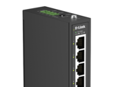 De DIS-100E-05 biedt vier Fast Ethernet-poorten
