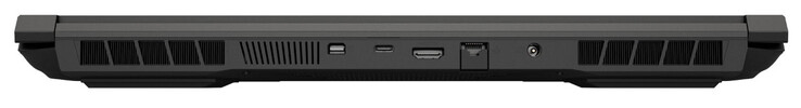 Achterkant: Mini Displayport 1.4a (G-Sync), USB 3.2 Gen 2 (USB-C), HDMI 2.1, Gigabit Ethernet, voeding