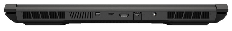Achterkant: Mini Displayport 1.4a (G-Sync), USB 3.2 Gen 2 (USB-C), HDMI 2.1, Gigabit Ethernet, voeding