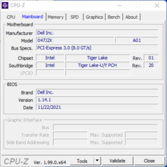 Systeem info: CPU-Z moederbord