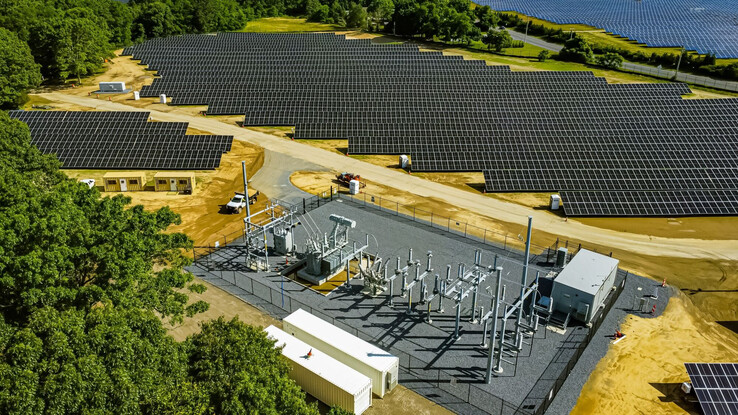 In Long Island is de Calverton Links Golf Course de thuisbasis van een bijna 23 megawatt zonneproject (afbeelding: National Grid Ventures)