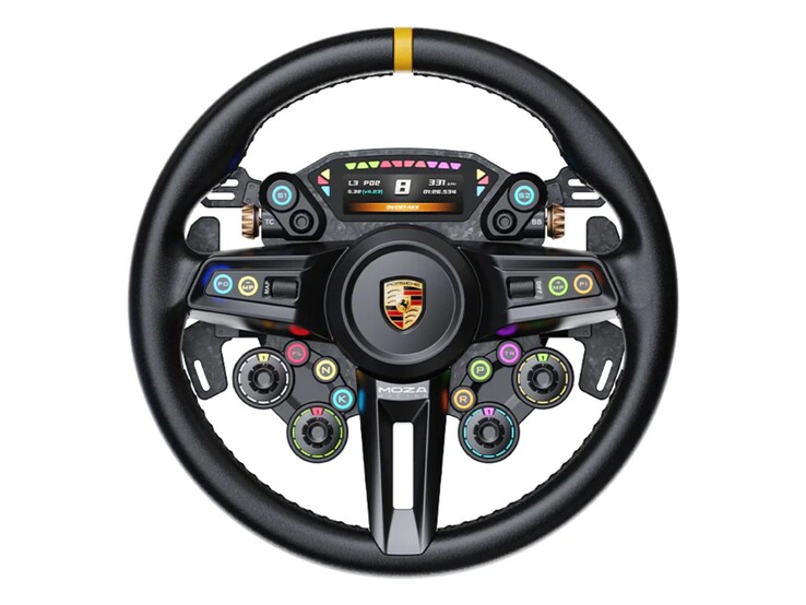 Officieel gelicentieerd Porsche Sim Racing stuurwiel. (Afbeeldingsbron: Moza)