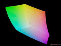 versus Adobe RGB - 96,3% dekking