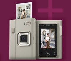 De Fujifilm Instax LiPlay+ hybride instant camera kan fotocollages afdrukken met behulp van foto's die zijn genomen met de camera's aan de voor- en achterkant. (Afbeeldingsbron: Fujifilm)
