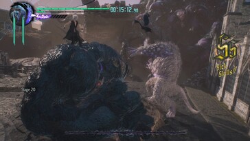 Afgebeeld: Een gameplay screenshot van Devil May Cry 5.