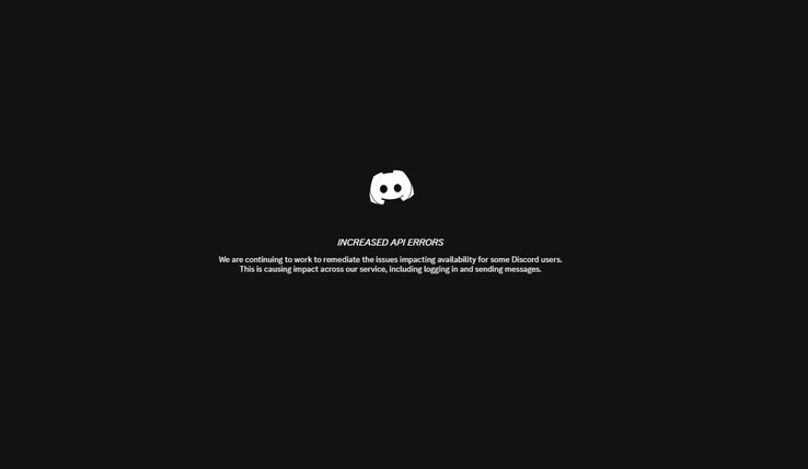 Discord verhoogd API-foutenscherm.