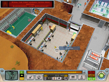 Afbeelding: Een gameplay-schermafbeelding uit Evil Genius.