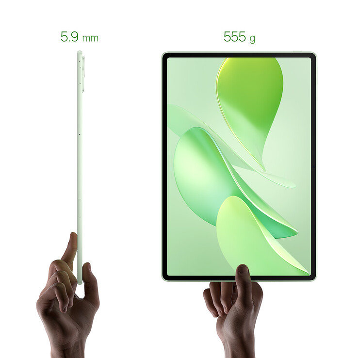 Huawei MatePad 12 X 2025 is een 183mm (7,2in) bij 270mm (10,98in) tablet die 5,9mm dik is. (Afbeelding bron: Huawei)