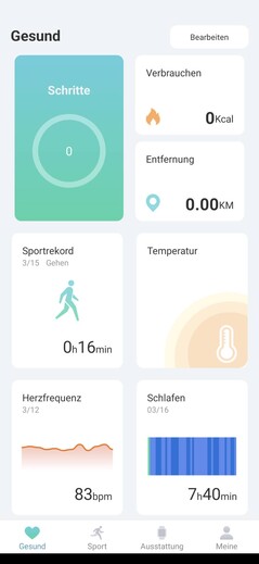 De tracker wordt ingesteld via de Runmifit app, waar de gegevens worden verzameld. Een koppeling met Google Fit is niet mogelijk.