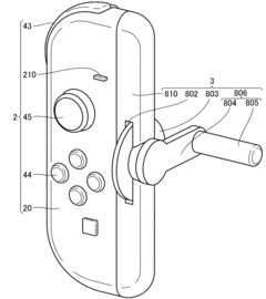 Een onlangs gepubliceerd patent van Nintendo voegt slingerfunctionaliteit en een soort mechanisch wiel toe aan de Swtich2 Joy-Con (ImageSource: Nintendo / WIPO)