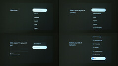 De eerste installatie zonder Google TV login kan snel worden voltooid. (Afbeeldingsbron: Notebookcheck)