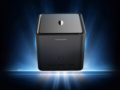 De Thunderobot AI Mini Workstation met 128GB RAM kost $3.975 in China. Afgebeeld: een promofoto met een render van de mini PC.
