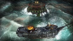 Abandon Ship neemt het op tegen vijandelijke vestingwerken en zeemonsters in tactische zeeslagen (Afbeelding bron: Stove)