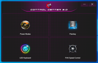 Control Center 3.0 beginscherm