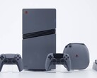 Limited edition PlayStation 5 Pro 30th Anniversary-console in retrogrijs met twee bijpassende DualSense-controllers, een draagtas en een controller-oplaaddock. (Afbeelding Bron: Sony Interactive Entertainment)