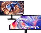 Samsung Odyssey G8 (boven) en ViewFinity S8 (onder).