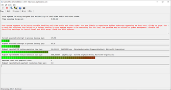 LatencyMon (YouTube 4K-playback, WLAN actief)