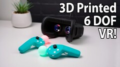 Een afbeelding van de VR-headset en zijn controllers (Afbeelding bron: CNCDan via YouTube)