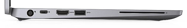 Linkerzijde: Stroomvoorziening, 1x USB 3.1 Gen 1 Type-C, HDMI, 1x USB 3.1 Gen 1 Type-A, smartcardlezer