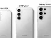 De Samsung Galaxy S26 familie zoals hij er waarschijnlijk niet uit zal zien. De Galaxy S26 Ultra zal waarschijnlijk aanzienlijk ronder zijn. (Afbeeldingsbron: Ice Universe)