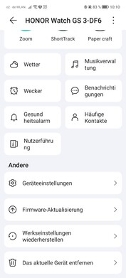 Bovendien is de smartphone app het centrum voor alle instellingen