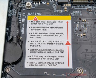 Belangrijke opmerking bij het gebruik van een U.2 SSD
