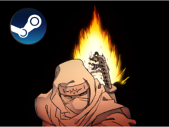 Shinobi: Art of Vengeance laat spelers een shinobi besturen die melee wapens, shuriken en ninjutsu vaardigheden kan gebruiken. Afgebeeld - een momentopname uit de gametrailer met het Steam-logo bovenaan (bron: Sega op YouTube)