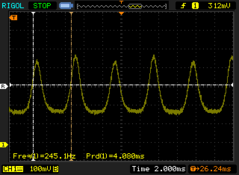 OLED flikkering: 235,8 - 245,1 Hz