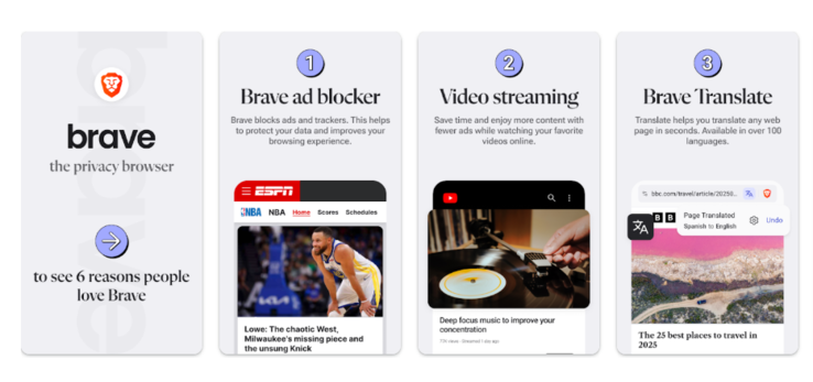 Brave Android browser