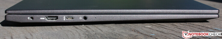 Oplaadpoort, HDMI, USB 3.1 Gen1 Type-C met DisplayPort (15 watt), audio-aansluiting