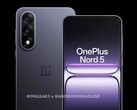 De OnePlus Nord 5 krijgt een gloednieuw ontwerp en een pilvormige camerabump (Afbeeldingsbron: @OnLeaks / Android Headlines)