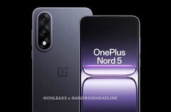 De OnePlus Nord 5 krijgt een gloednieuw ontwerp en een pilvormige camerabump (Afbeeldingsbron: @OnLeaks / Android Headlines)