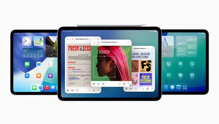 iPadOS 26.1 herintroduceert "Slide Over", waarmee met een veegbeweging een extra app aan de rechterrand van het scherm kan worden weergegeven.