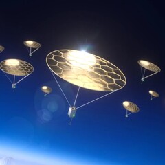 Een artistieke illustratie van de zwevende apparaten (Beeldbron: de onderzoekers)