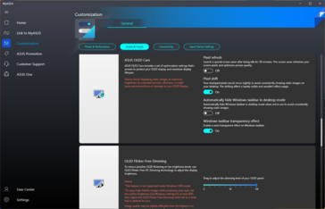 MyAsus OLED-instellingen