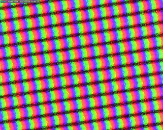 Korrelige subpixels door een matte overlay