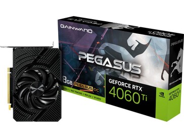 Gainward RTX 4060 Ti 8 GB Pegasus OC (Afbeelding Bron: Gainward)