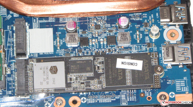 Er kunnen twee NVMe SSD's worden geïnstalleerd.