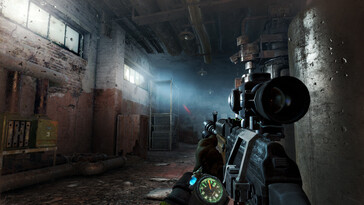 Afgebeeld: Een gameplay screenshot van Metro: Last Light Redux.