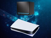De Steam Machine, te zien boven de PS5-console