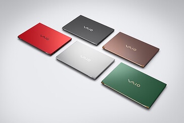 De ultralichte Vaio SX14-R (VJS4R2) laptops zijn verkrijgbaar in de kleuren Fine Black, Urban Bronze, Fine Red, Bright Silver en Deep Emerald.