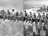 Het blijkt dat AI-afbeeldingsgeneratoren zelfs zonder directe aanwijzingen in staat zijn om klassieke foto's na te maken, zoals Lunch Atop a Skyscraper. (Afbeeldingsbron: Publiek domein / DALL-E via PetaPixel)