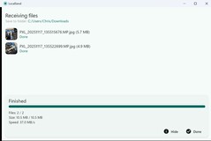 Foto's verzenden - alles klaar