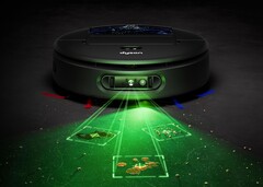De AI-camera wordt bijgestaan door deze groene LED-verlichting die we al hebben gezien op de Dyson steelstofzuigers (Afbeelding bron: Dyson)