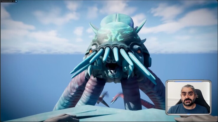 Een screenshot uit de dev vlog van de Collector Leviathan in Subnautica 2 (Afbeelding Bron: Subnautica YouTube-kanaal)
