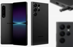 De Sony Xperia 1 IV werd vergeleken met de Samsung Galaxy S22 Ultra. (Afbeelding bron: Sony/Samsung - bewerkt)