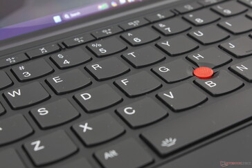 De toetsfeedback is gelijkmatig maar niet zo stevig als bij een typisch ThinkPad laptoptoetsenbord