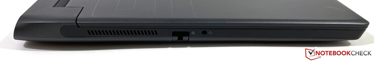 Linkerzijde: Ethernet, 3,5 mm stereo